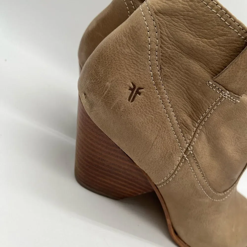 Frye Renia Leather Ankle Boots in Ash Size 10